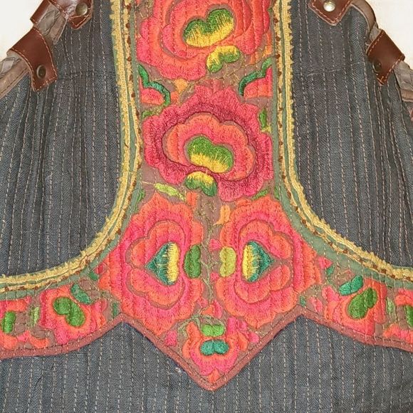 Unique Quilted Embroidered Braided Shoulder Strap Bag - Picture 3 of 6